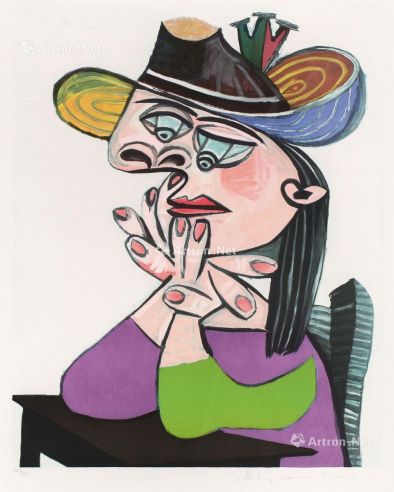 毕加索 思考的妇人 版画