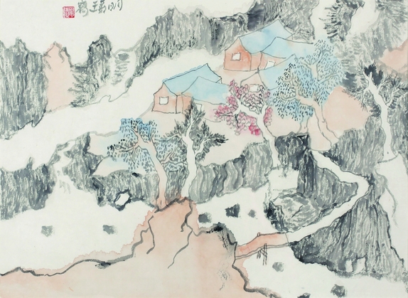 明瓒 山水