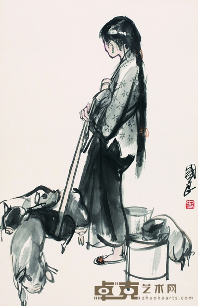 史国良 人物 67cm×43cm 约2.6 平尺