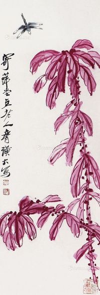 齐白石 蜻蜓花卉