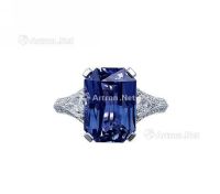 7.77克拉 天然「斯里兰卡」未经热处理 紫色蓝宝石 配 钻石 戒指