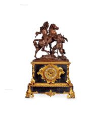 19世纪 法国战争题材青铜雕塑钟