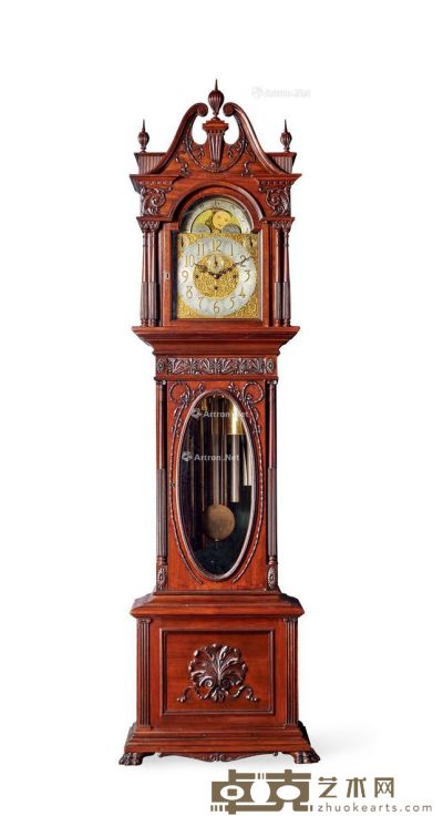 19世纪 德国 罕见德国大型落地钟 258×74×49cm