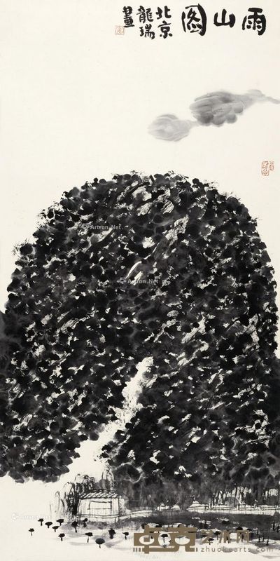 龙瑞 雨山图 137×68cm