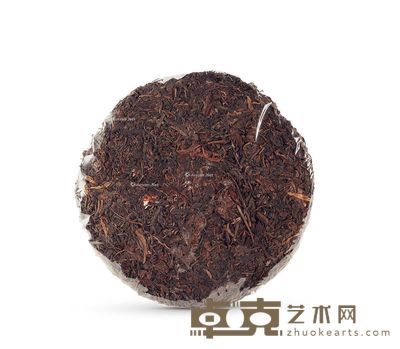 五十年代 无纸红印圆茶 --