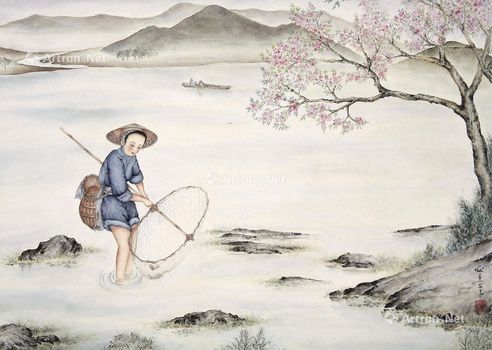 庞熏琹 捕鱼图