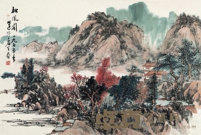 段虚谷 松风阁 68×46cm