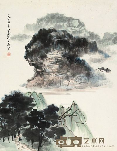 段虚谷 山水 61×52cm