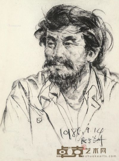 彭召民 兰州青年 61×44cm