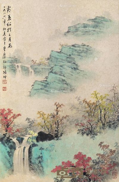 杨鸿坤 霜叶红于二月花 67×44cm