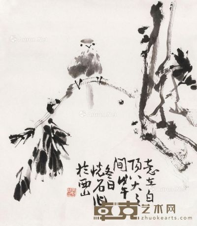 吴悦石 花鸟 44×38cm