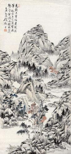 顾西津 仿古山水