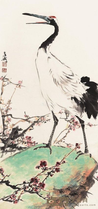 王雪涛 仙禽图 104×49cm