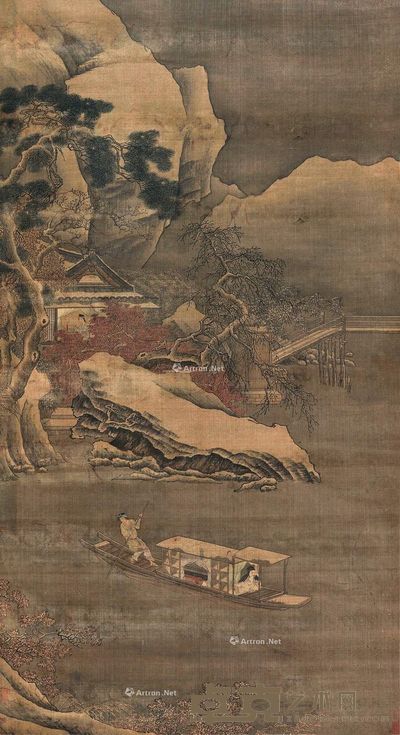 佚名 雪夜访戴 128×69.5cm