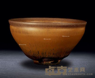 元 柿红兔毫深斗盏 直径12cm