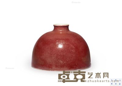 清康熙 豇豆红太白尊 直径12.7cm；高9.5cm