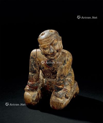 明代(1368-1644) 木雕人物座像