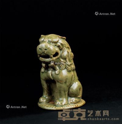 金代(1115-1234) 耀州窑狮子摆件 高13.3cm