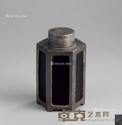 清代(1644-1911) 锡制茶叶罐 高9.9cm