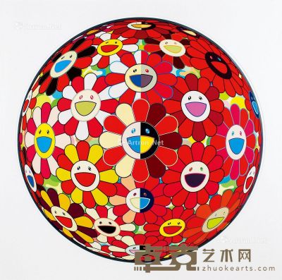 村上 隆 Flower Ball(3D) The Magic Flute FB 魔笛 2009 版画 直径71cm