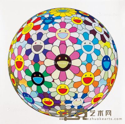 村上 隆 Flower Ball（3D）Cosmos 版画 直径70cm