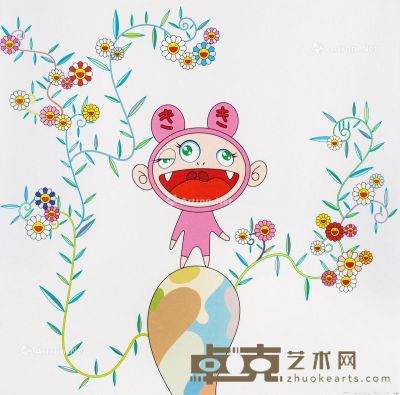 村上 隆 Kiki with Moss 2003 版画 67.5×67.5cm