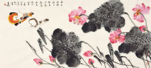 白光 荷花鸳鸯