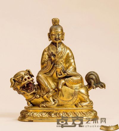 17-18世纪 铜鎏金 东极青华大帝 高16.5cm