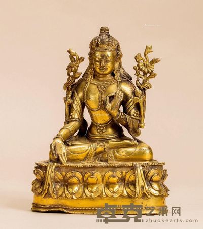 18世纪 蒙古风格 度母像 高18.3cm