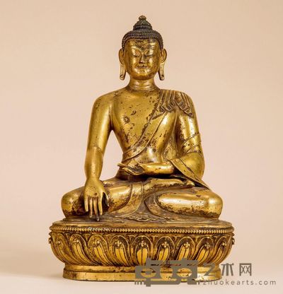 16-17世纪 释迦牟尼像 高27.5cm