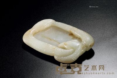 清中期 白玉凤形砚 长11.1cm