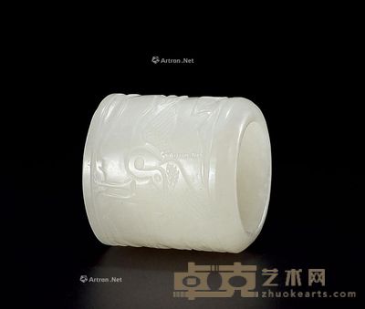 清 白玉一品当朝扳指 内直径2.2cm