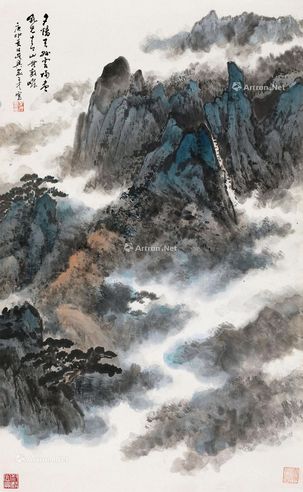 俞子才 夕阳天外云