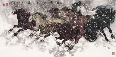 马欣乐 风雪千里图