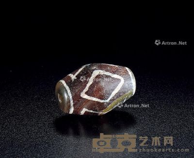 玛瑙天珠 长2.2cm；直径1.2cm