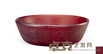 清乾隆 红料浅碗 直径16.8cm
