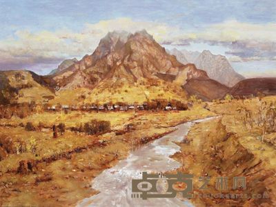 吴长富 千山通明山 100×120cm