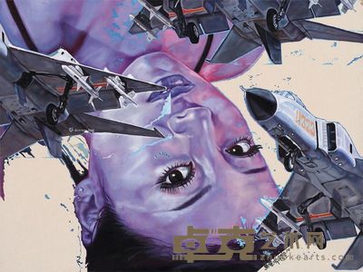 马堡中 飞机女孩 60×80cm