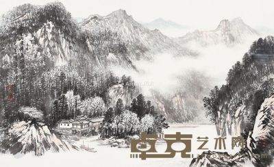 权锦鸿 山水 68×45cm