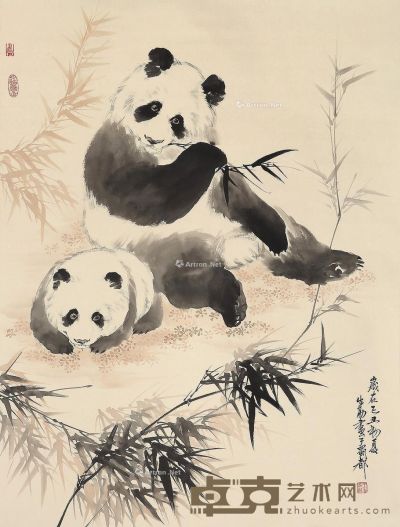 王申勇 熊猫 91×69cm