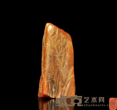 徐仁魁?田黄石?访友薄意随形章 6.5×3.1×2cm