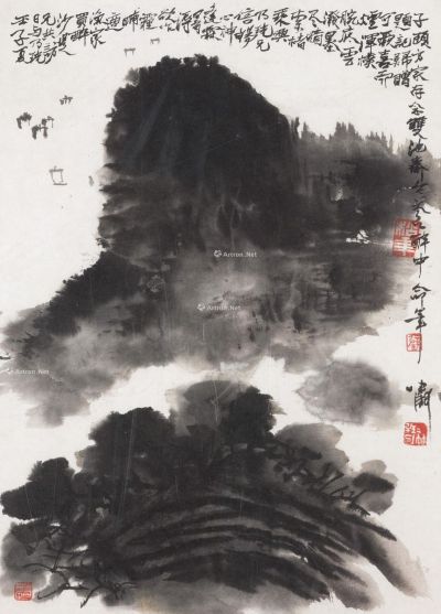 郑乃珖 山水图
