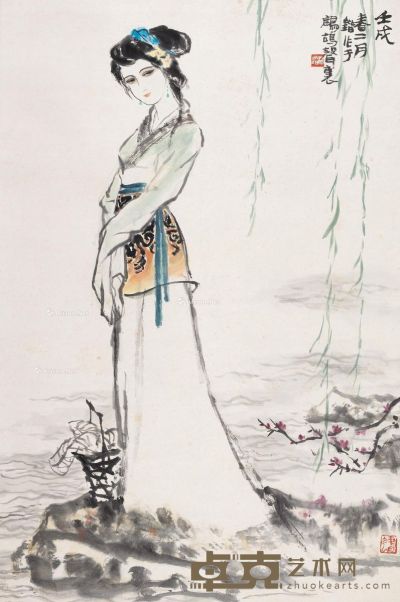 林锴 仕女图 95.5×63.8cm
