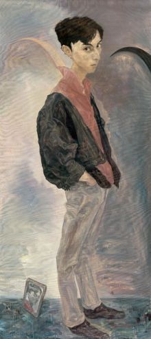 毛焰 1996年作 X的肖像 布面油画