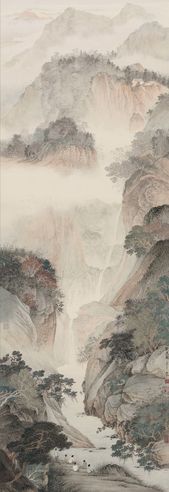 吴泰 观瀑图