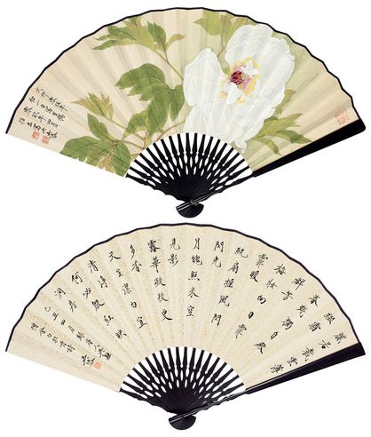 吴泰 花卉·楷书七言诗