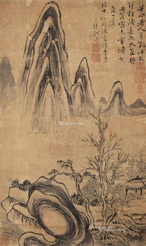 黎简 仿石涛山水