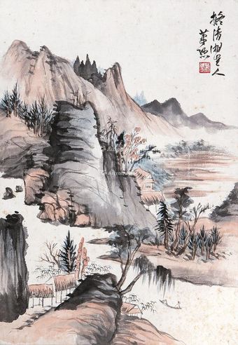 萧愻 山水