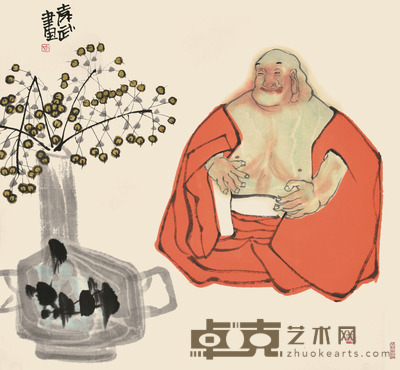 袁武 笑佛 67×67cm 约4.0平尺