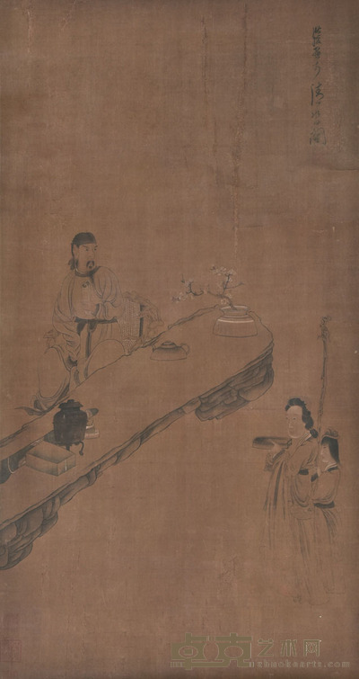 陈洪绶 人物 82×44cm 约3.2平尺